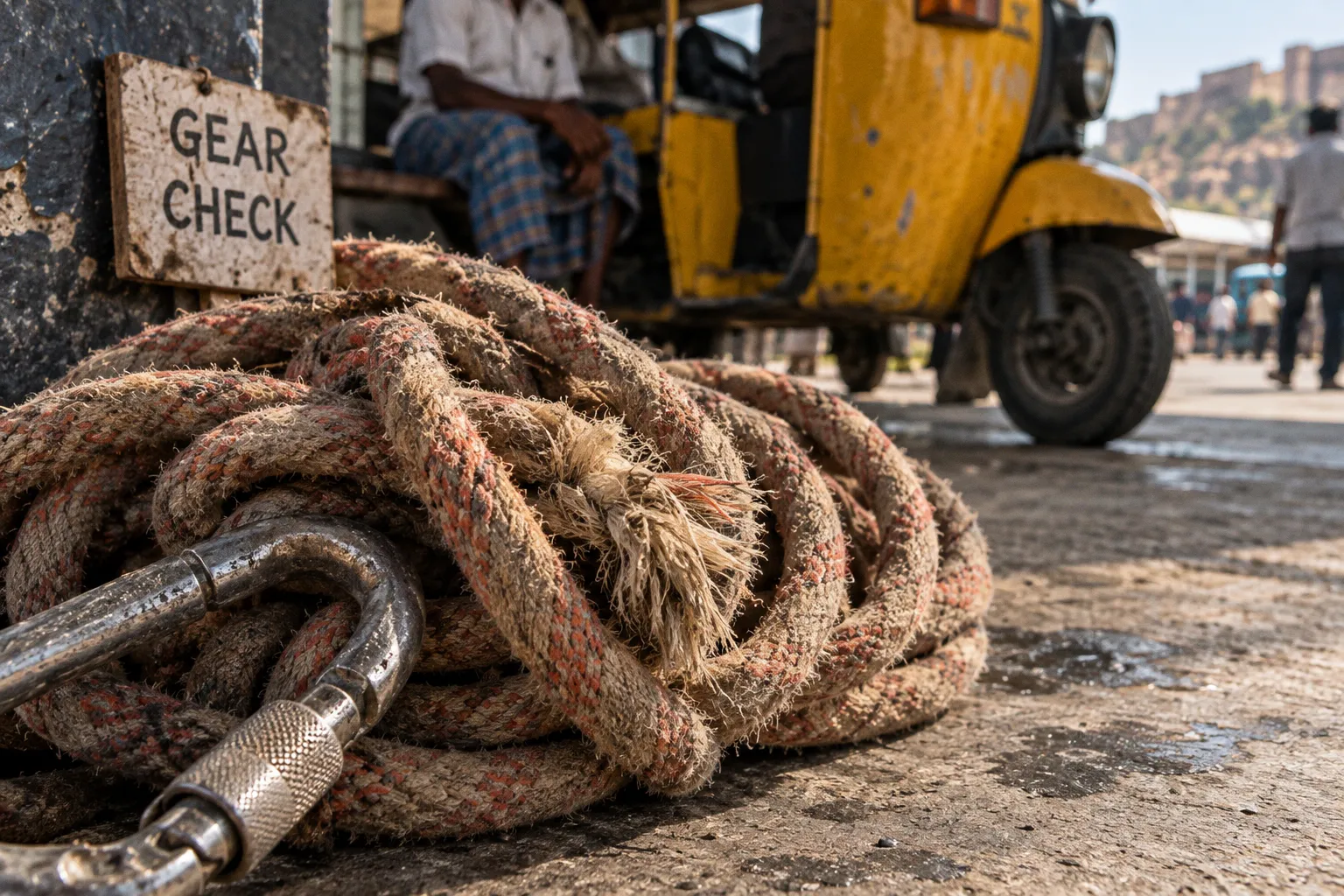 Adventure gear rentals in Gandikota: spotting faulty equipment