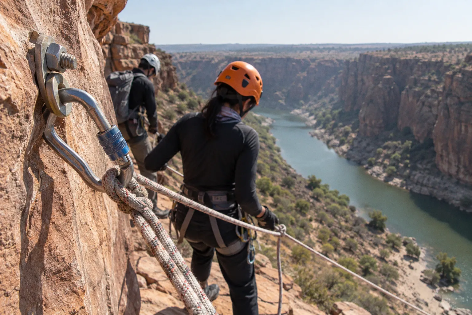 Gandikota canyon rappelling: essential safety gear and anchors