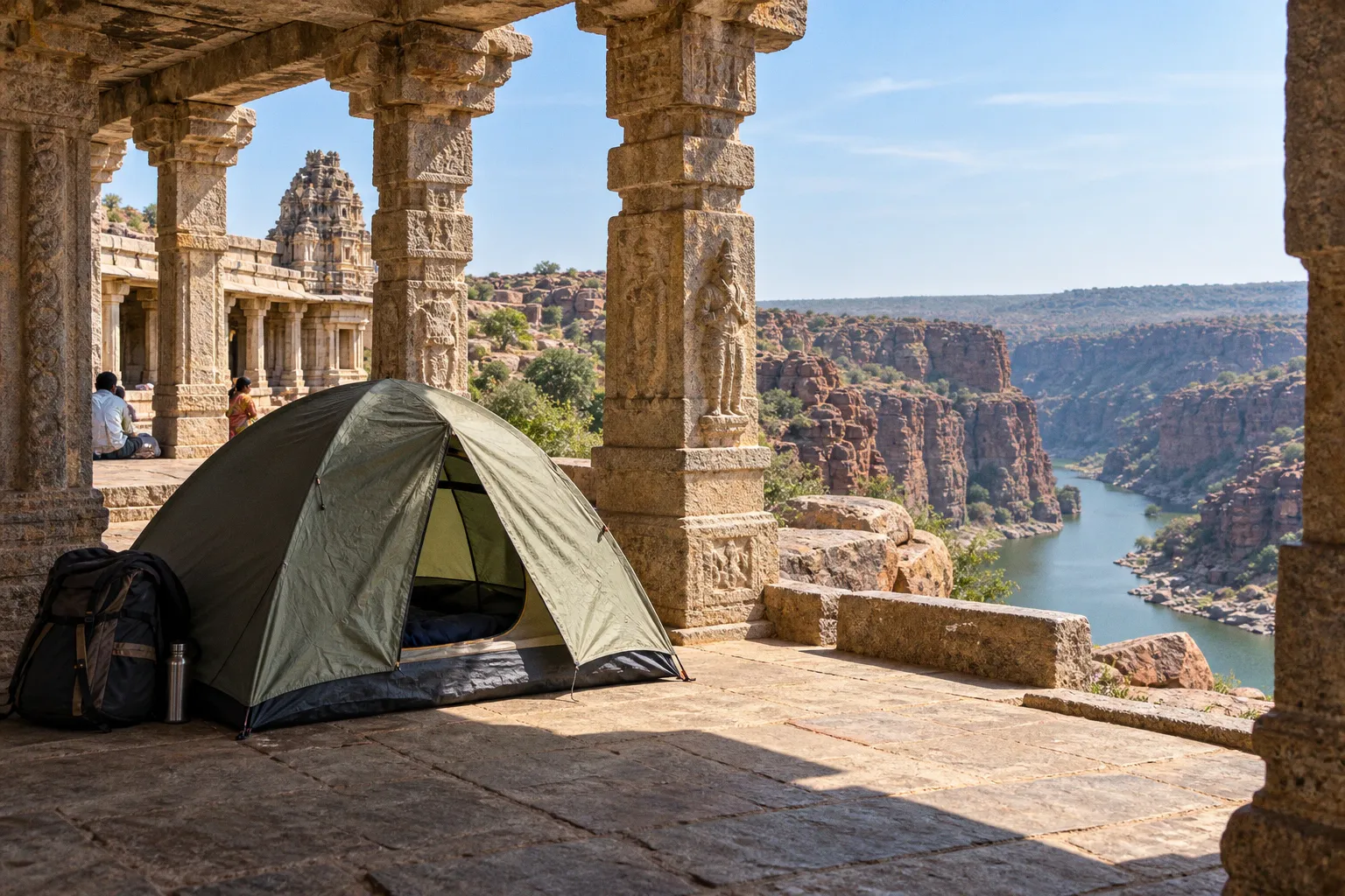 Gandikota canyon stays: tent camping versus luxury glamping