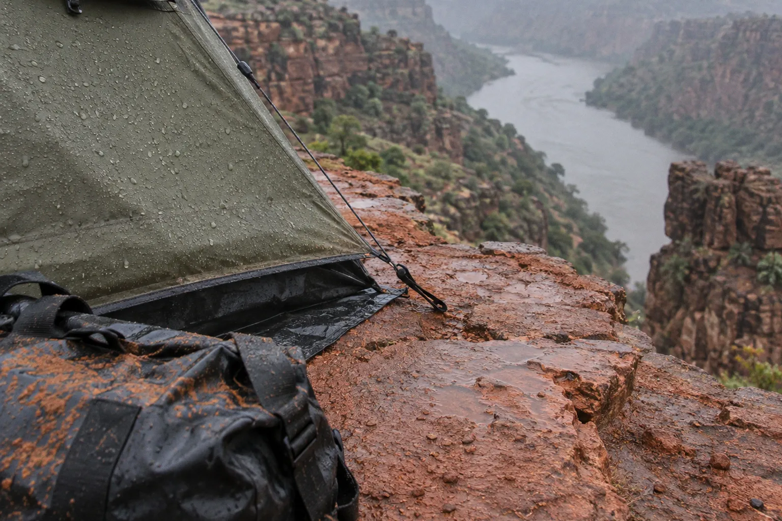 Monsoon camping gear for Gandikota canyon stays