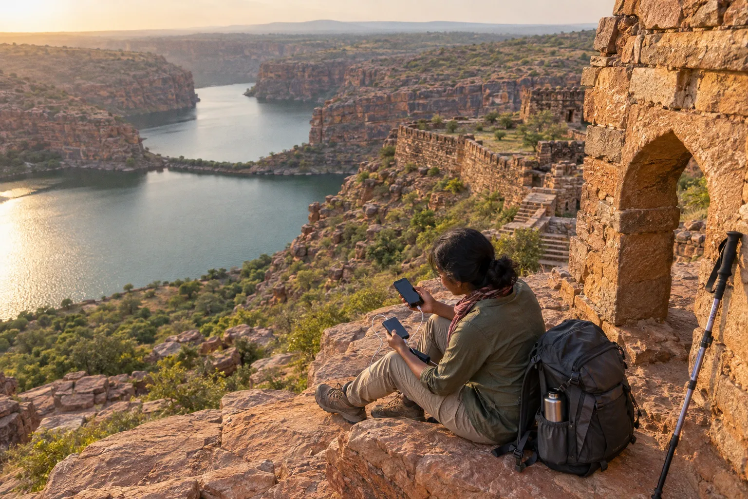 Power bank capacity for multi-day Gandikota canyon stays